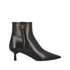 Prada Women Leather Pointed Ankle Boots